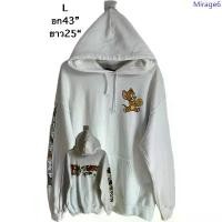 ราคา H มือสอง ขายตาม สภาพ เสื้อฮู้ดดี้สีขาวลาย Tom and Jerry GILDAN มีบริการเก็บปลายทาง binder (1733234459904018139)
