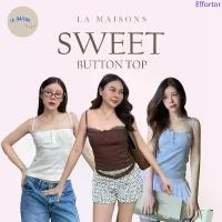 ราคา เสื้อสายเดี่ยวดีเทลกระดุมหน้า แต่งลูกไม้ Sweet button Top สินค้าขายดี binder (1733392131313927974)