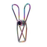 ราคา 5Pcs Hollow Binder Clips Plating Rainbow Color File Document Test Papers Photo Organizing Dovetail Clip long Tails Clamp Clasps (1733208733828220872)