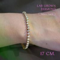 ราคา สร้อยข้อมือทอง 9K Lab Grown Diamond Round (17,18,19 cm) [Pre-order] (1732650144184435878)