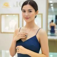 ราคา Sapphire Pendant Set ไพลิน เซ็ท ประกอบด้วย สร้อย แหวน ต่างหู ล้อมด้วยเพชร CZ (1733289370260702637)