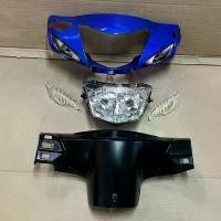 ราคา ชุดหน้ากากหน้า wave100s u box สีน้ำเงิน พร้อมไฟหน้า เวฟ100 ยูบ็อก ฝาไฟเลี้ยวหน้า หน้ากากหลัง เวฟ100s ยูบ็อก สีดำด้าน (1732737809929831743)