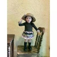 ราคา 2025 Girls' Cake Dress Set 2025 New Autumn Children's Baby Lace Long Sleeve T-Shirt Half Skirt Pants Two-Piece Set (1733294682045645970)