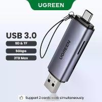 ราคา [COD] [Tiktok]UGREEN 2-in-1 SD TF Card Reader 2TB Max USB 3.0 OTG Memory Adapter for Samsung Huawei MacBook Model: 50706 (1733092017351919144)