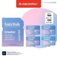 ราคา Sandisk Creator microSD Card 128GB 256GB 512GB 1TB (SDSQXAV-xxxG-GN6MS) (1732335239614007126)