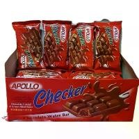 ราคา ของแท้ Apollo checker chocolate wafer bar อร่อย เข้มข้น 1 กล่อง 24 ชิ้น ของทานเล่นที่คนไทยโปรด เครื่องดื่มไทยแท้ (1732773939042157808)