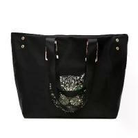 ราคา Fitness Bag Women's Fashion Cartoon Cat Head Shoulder Crossbody Bag Travel Short Trip Bag Men's Luggage Bag (1733431071101977642)