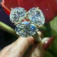 ราคา แหวน ดีไซน์ ผสมผสานระหว่าง Oval-Pear-Heart เม็ดละ10กะรัต น้ำหนักรวม30กะรัต ตัวเรือนทองคำแท้9k น้ำหนักทอง5.2กรัม (เกรดพรีเมียม) (1732828345862292906)