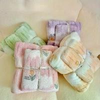 ราคา 2-piece Set of Ultra-Soft Absorbent Bath Towels - Tulip Pattern, Polyester Fiber, Perfect Choice for Home Use, Rectangular, Modern Style (1733199181961070286)