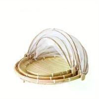 ราคา 3 Piece Hand Woven Bamboo Storage Basket, Dry Bamboo Basket with Holes, Village Style, for Kitchen Storage and Drying, Kitchen Utensils, Food Touch Safety, Bamboo, Shelf Basket (1733468520417428721)