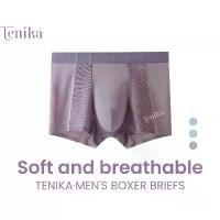 ราคา TENIKA กางเกงในผู้ชายขาสั้น ข็งระบายอากาศสําหรับผู้ชาย กางเกงในบ็อกเซอร์ Cool & Dry (แพค 2 ตัว) (1733074783412389290)