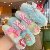 ราคา Scrunchie Plush, สไตล์เกาหลี, การออกแบบสีรุ้งที่โดดเด่น, ผูกผมนุ่มและนุ่ม, เครื่องประดับผม, สไตล์ตุ๊กตาบาร์บี้สาวหวาน (1732533443823830924)
