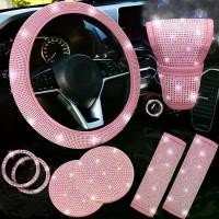 ราคา Shiny Artificial Rhinestone Car Interior Decoration 8-Piece Set, Fashionable All-Season Accessories, Vehicle Decoration, Interior Embellishment, Rhinestone Design, Handcrafted, H (1733196855450371298)