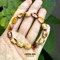 ราคา สร้อยข้อมือหินแท้ 100% " ไทเกอร์อาย หินตาเสือ " Tiger's Eye กำไลหิน หินนำโชค หินมงคล เสริมโชค ทรงหมอน ขายดี (1733205048862148113)