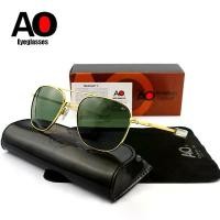 ราคา จัดส่งฟรี กทม ขายดี 2022 คลาสสิกการบิน AO แว่นตากันแดดผู้ชายกองทัพทหารเลนส์แก้วแว่นตากันแดด UV400 Gafas de sol hombre พร้อมกล่อง (1732951988656309923)