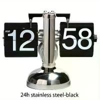 ราคา 1 Automatic Flip Clock, Desktop Stainless Steel Flip Digital Clock, Retro Living Room Home Decoration, Retro Desktop Quartz Clock, Halloween Decoration, Stylish and Convenient, I (1733468288150112125)