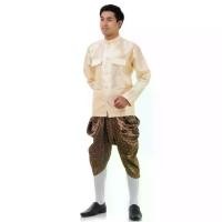 ราคา เสื้อราชปะแตนสีครีม เสื้อราชปะแตนสีทอง เสื้อพี่หมื่น เสื้อชุดไทยผู้ชาย ชุดไทยชาย เสื้อราชปะแตน ชุดไทยผู้ชาย Thai Costume for Men (1733277475160557470)