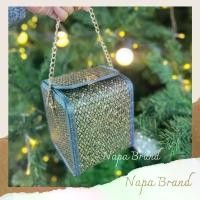ราคา ZEVTOG ขายดี NAPA BRAND กระเป๋าสานกระจูด กระเป๋าทรงเต๋า กระเป๋าคล้องแขน กระเป๋าสานงานฝีมือ กระเป๋าถือผู้หญิง (1732169943931127284)