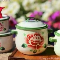 ราคา INDRA CERAMIC เซรามิกเข้าไมโครเวฟได้ หม้อโบราณมีหู ทรงสูง มีให้เลือก 3 สี ลายดอกถาดวินเทจ ขายดี (1733021786440959382)