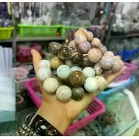 ราคา สร้อยแขนหินPetrified Wood ไม้กลายเป็นหินขนาด 19-20มิล (1731805823560287512)