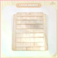 ราคา [WOOD&MOOD] บันไดขึ้นกรง/แผ่นรองประตูกรง สำหรับกระต่าย แกสบี้ Wooden Cage Bridge ขาย (1732764067211609753)