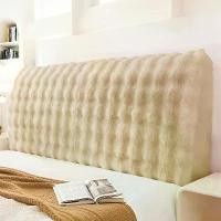 ราคา Headboard Cover New Thickened Rabbit Fur Plush Headboard Cover Full Wrap Headboard Backrest Ultra Soft High-end Universal Soft Cover (1733278708208797602)