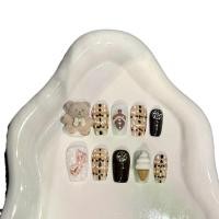 ราคา New Ice Cream Bear Press on Handmade Gel Art Cute 3D Design Kawaii False for Daily Use cuticle pusher pen nails pressure relief (1732954790860982153)
