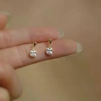 ราคา S925 Sterling Silver Gold Plated French Cube Sugar Earrings for Women Princess Style Summer Teardrop Zirconia Earrings (1733162519820797329)