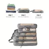 ราคา 7 Pcs Solid Color Compression Packing Cubes For Travel, Suitcase Packing Organizers, Luggage Organizer Bags (1733236419365340279)