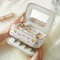 ราคา Magic Cube Exquisite Double-layer Zipper Jewelry Box Portable Necklace Earrings Ring Lipstick Storage Box (1733465077998847912)
