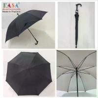 ราคา ร่ม รหัส 28141-2 ออโต้ ร่มกอล์ฟ ถวายพระ แกนเหล็ก สีดำ มีUV ด้ามไม้เท้า ผลิตในไทย golf umbrella (1732718381540673433)