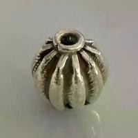 ราคา ลูกปัดเงินแท้ ลูกปัดทรงเม็ดมะยม ขนาด 13.5x11.8 มิล รูประมาณ 2 มิล งานฝีมือ DIY (1733243577048532314)