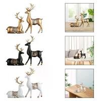 ราคา รูปปั้นกวาง คู่รัก ของขวัญ ของตกแต่งเรซิน Knack งานฝีมือ ประติมากรรม 2 ชิ้น เหมาะสำหรับวันครบรอบ ตู้ทีวี ห้องนอน ห้องนั่งเล่น ทางเข้า (1733287319928407739)