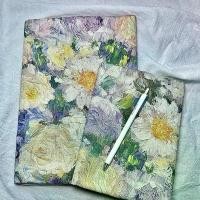 ราคา ปกผ้าลายภาพวาดสีน้ำมันสไตล์ย้อนยุค ขนาด A4/A5/A6/B5 ปกหนังสือผ้าทำมือ ลายดอกไม้ สำหรับนวนิยาย สมุดบันทึก เคสป้องกัน และตกแต่งหนังสือเรียน (1733270830221395925)