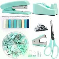 ราคา ชุดของขวัญเครื่องเขียนสำนักงานสีมาคารอง QI MING XING ประกอบด้วยที่เย็บกระดาษ กรรไกร เทป ตะปูหมุด หมุดดัน และโพสต์อิทแบบกาว พร้อมกล่องของขวัญ กึ่งอัตโนมัติ พลาสติก ทนทาน เหมาะสำหร (1733317240126932357)