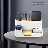 ราคา กล่องเก็บเครื่องเขียนบนโต๊ะทำงานสำหรับสำนักงานแบบอเนกประสงค์ ช่องจัดเก็บหลายช่อง อุปกรณ์สำนักงาน ที่ใส่ปากกา กล่องเก็บของ เหมาะสำหรับการใช้งานในหลากหลายสถานการณ์ กล่องเก็บของบนโต๊ะทำงาน (1733466835127