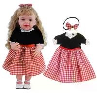 ราคา （ ขายเสื้อผ้าเท่านั้น）ชุดตุ๊กตาเด็กผู้หญิง 22นิ้ว ชุดเดรสลายสก๊อตสีแดงชิ้น สไตล์อเมริกัน เหมาะสำหรับตุ๊กตา 55ซม. monchhichi monchhichi monchhichi เตียง ตุ๊กตา เตียง ตุ๊กตา เตียง ตุ๊กตา (17327698894075