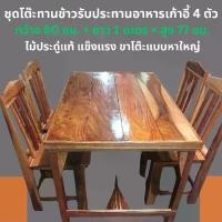 ราคา ชุดโต๊ะทานข้าว เก้าอี้ 4 ตัว ยาว 1เมตร ไม้ประดู่ แข็งแรง ขาไม้แบบหนา รับน้ำหนักได้ดี ลงแล็คเกอร์แล้ว เงาสวยงาม (1731309332381140807)