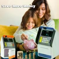 ราคา เครื่อง ATM ประหยัดธนาคาร, การจดจำใบหน้าแบบอัพเกรด, สำหรับเด็ก, พร้อมธนบัตรและกระปุกออมสิน, สำหรับการจดจำเงินสดจริง / เหรียญ, ตู้ ATM ขนาดเล็ก, ของเล่นเพื่อการศึกษา, ของขวัญเด็ก, มีสีฟ้าและสีชมพู (173