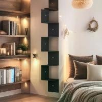 ราคา ชั้นวางของติดผนังแบบเรียบง่าย ชั้นวางหนังสือ ติดผนังหลายชั้น ของตกแต่งแขวนผนังสุดสร้างสรรค์ ชั้นแบ่งห้องสำหรับห้องนอนและห้องนั่งเล่น (1733444691429852427)