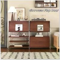 ราคา ชั้นวางของ Bauhaus ชั้นวางของหุ่นยนต์กวาดพื้นชั้นวางของจอแสดงผลสไตล์โบราณขนาดกลางตู้ประตูพลิกหลายชั้นตู้ข้างโซฟา (1732841710664779164)