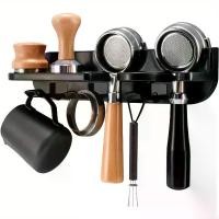 ราคา ชั้นวางของติดผนังสำหรับเครื่องชงกาแฟ สถานีกาแฟ ชั้นวางของสำหรับเครื่องชงกาแฟ ชั้นวางติดผนังสำหรับที่กรองขนาด 54 มม. ชั้นวางอุปกรณ์เสริมกาแฟ เหมาะสำหรับบาร์ ร้านอาหาร และสำนักงาน ชั้นวางของ ชั้น ล็ก (1