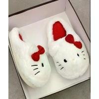 ราคา รองเท้าสลิปเปอร์ KITTY คิตตี้ รองเท้าแตะ รองเท้าสำหรับใส่ในบ้าน สลิปปเปอร์ kitty รองเท้าน่ารัก ฃ เพื่อ สุขภาพ (1733032072760821498)