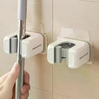 ราคา ที่แขวนไม้ถูพื้นและไม้กวาดติดผนังแบบไม่ต้องเจาะ 2 ชิ้น, ชั้นเก็บของอเนกประสงค์สำหรับห้องน้ำและห้องครัว, ที่เก็บเครื่องมือในบ้าน, อุปกรณ์ทำความสะอาด, ตะขอที่ใช้งานได้จริง, เหมาะสำ (1733409635493512758)