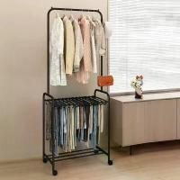 ราคา ไม้แขวนกางเกง ไม้แขวนเสื้อ ราวแขวนเสื้อผ้า ที่เก็บของในห้องนอน ไม้แขวนกางเกง รุ่นอัพเกรด ราวแขวนกางเกง และราวแขวนเสื้อผ้า แขวนผ้า ราวแขวนเสื้อผ้าเหล็กมี 2 ชั้น (1733102475762566423)