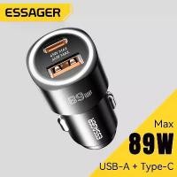 ราคา ที่ชาร์จแบตในรถ USB, Essager, 89W, QC4.0 การชาร์จอย่างรวดเร็ว, USB Type C, เหมาะสำหรับ iPhone, 15pro, Oppo, Huawei, P60 Pro, ที่ชาร์จแบตในรถ (1732716380254405707)