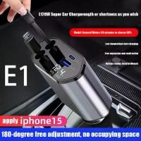 ราคา ที่ชาร์จแบตในรถ Super Fast, E1, พร้อมบลูทูธและเครื่องเล่น MP3, สายเคเบิลแบบยืดหดได้ 4-in-1, ไฟรอบข้างเต็มไปด้วยดวงดาว, พอร์ต USB คู่ (1733111128895095908)