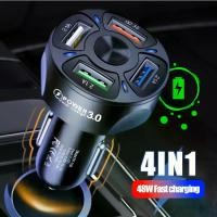 ราคา ที่ชาร์จแบตในรถ 4USB ชาร์จเร็ว USB Type C PD QC3.0 สำหรับ iPhone Samsung Xiaomi Huawei อะแดปเตอร์ ชาร์จ โทรศัพท์ สายชาร์จแบต ใน รถ ยนต์ (1731452123232045358)