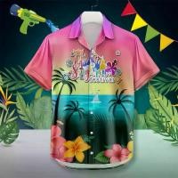 ราคา เสื้อเชิ้ตพิมพ์ลายดอกไม้สงกรานต์ เสื้อเชิ้ตสีชมพู 3 มิติ แฟชั่นผู้ชาย เสื้อฮาวายแขนสั้น (1732318672697067590)