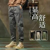 ราคา กางเกงผู้ชาย ผ้าฝ้ายแท้ สไตล์ฤดูใบไม้ผลิและฤดูใบไม้ร่วง อินเทรนด์ ทรงหลวม กางเกงจ็อกเกอร์ฮาเร็ม มาใหม่ กางเกงลำลองฤดูใบไม้ร่วง pants 124 button fly ผ้าขาวม้า คาดเอว ผู้ ชาย ขากระ (1732650034465703007)